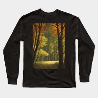 Autumn Scene - Fall in a Maple Forest Long Sleeve T-Shirt